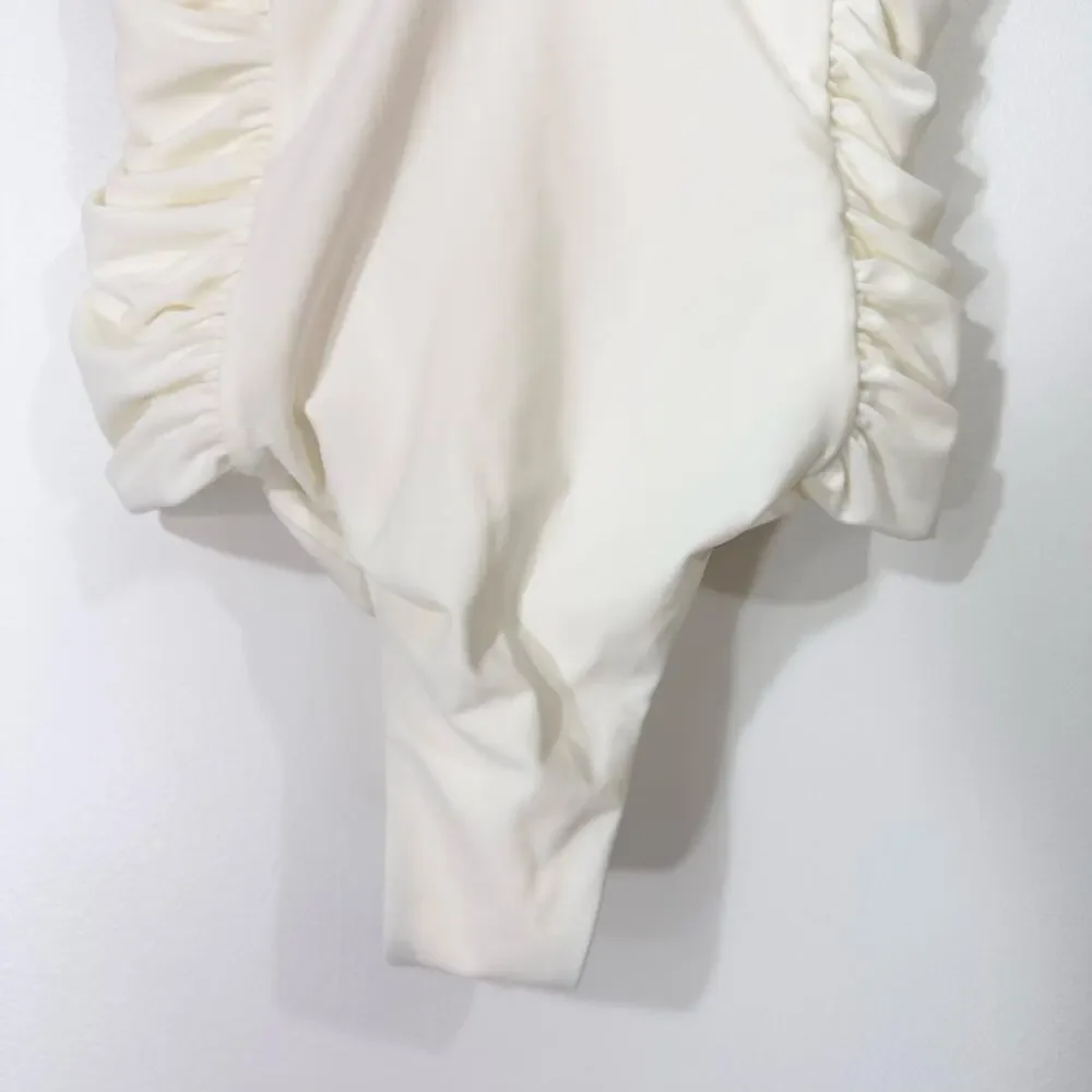 NWT Devon Windsor Bonnie Full Piece‎ Swimsuit | Off White Cream Ivory | SZ S - Picture 7 of 11